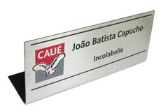 Placa para identificação de mesa